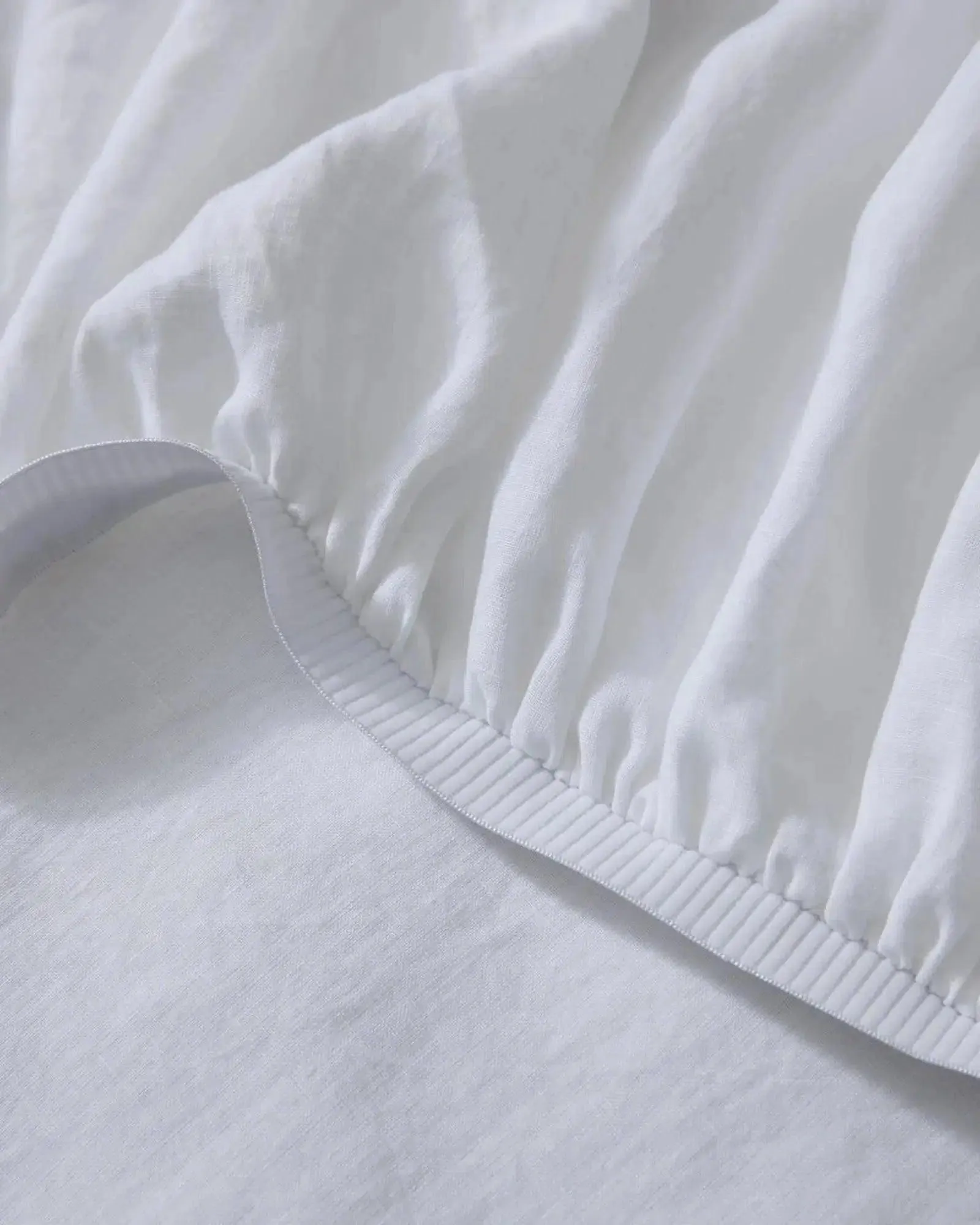 Weave Ravello Linen Fitted Sheet - White