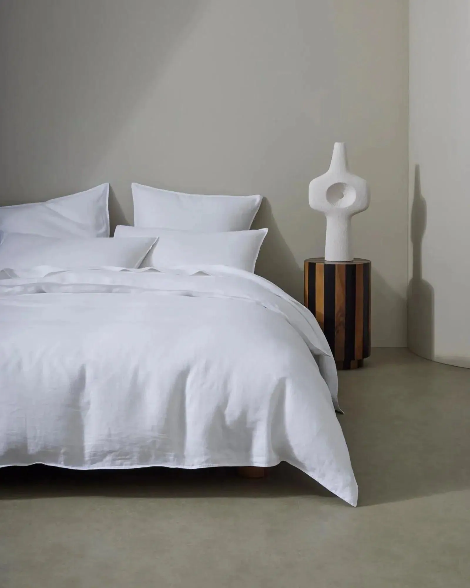 Weave Ravello Linen Fitted Sheet - White