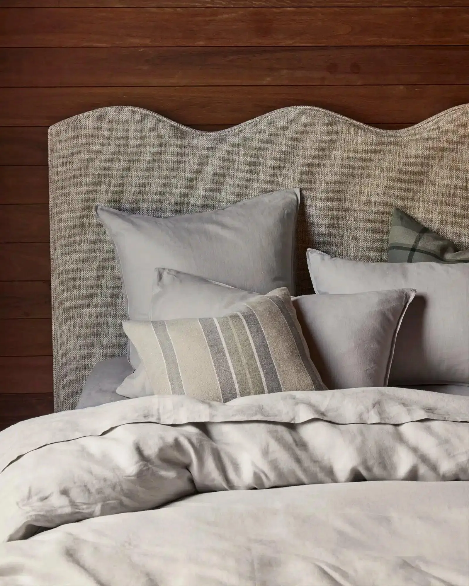 Weave Ravello Linen Pillow Case Pair - Silver