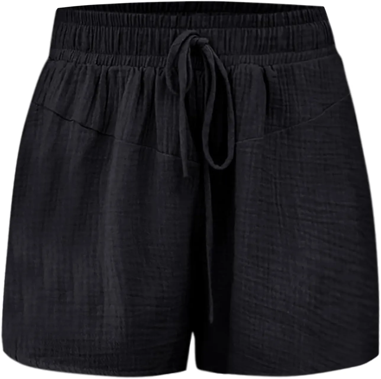 Women Plus Size Summer Shorts Drawstring High Waisted Casual Shorts Pull on Baggy Short Lounge Pants with Pockets